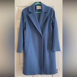 Fleurette Size 6 Cornflower Blue 100% Wool Coat